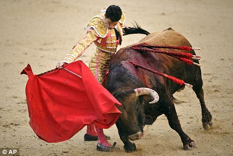 Barcelona recently banned bullfighting, starting in January 2012