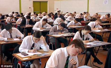 Anxious: Research by the Children's Commissioner has shown that half of  school pupils aged 8-17 are worried by their academic performance