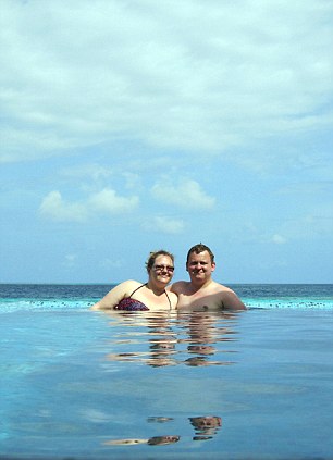 Vida Rodgers and husband Richard in a pool