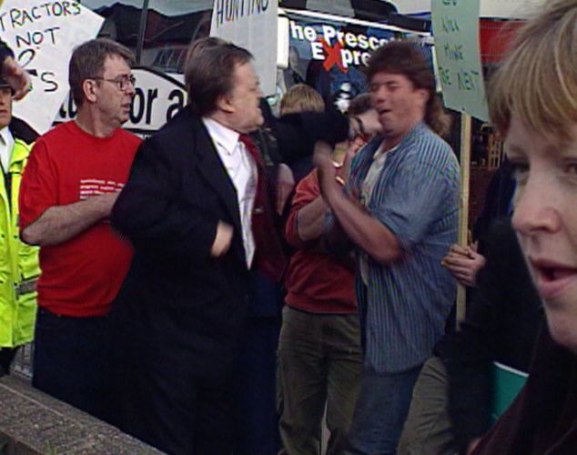 'Thrilla in the Rhyl-a': During the 2001 election campaign Lord Prescott notoriously thumped protester Craig Evans after he threw an egg at him in the Welsh town of Rhyl