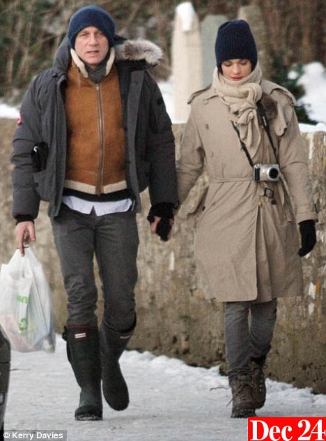 Romantic break: Miss Weisz in Dorset with Daniel Craig