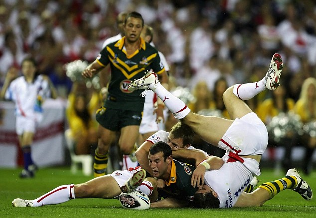 Try scorer: Anthony Laffranchi in action against England in the 2008 World Cup