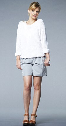 Shorts, £35, Design Editions at debenhams.com. Jumper, £34.99, riverIsland.com. Shoes, £29.99, hm.com