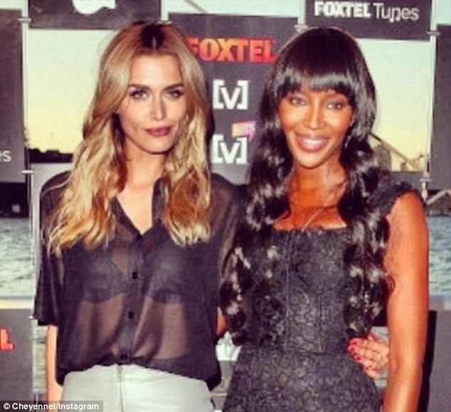 Model co-stars: Cheyenne Tozzi posted a picture of herself alongside Naomi Campbell - they will both be judges on the upcoming Australian version of The Face