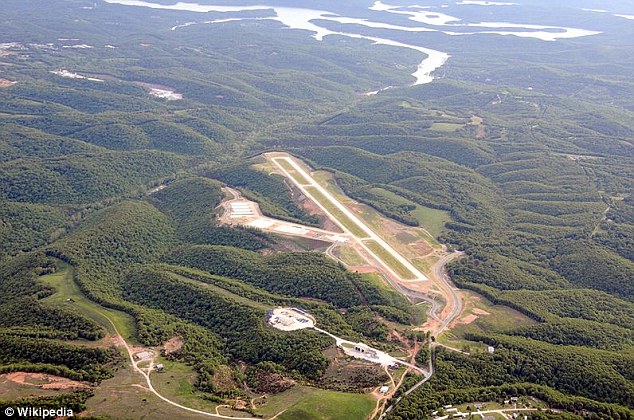 So near, yet so far: Branson Airport (pictured) is where the plane was supposed to have landed