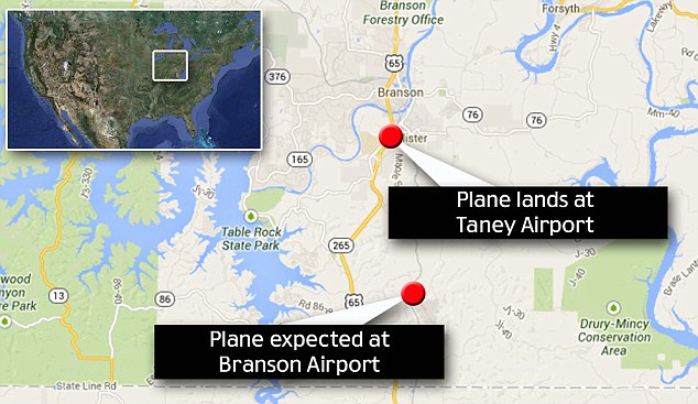 We've arrived: The Southwest Airlines jet landed at an airport nine miles away from where it should have been