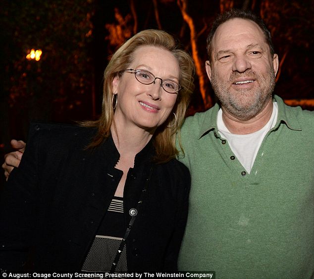 In cahoots: Harvey Weinstein said that he and Meryl Streep, his frequent star, will be working on a movie that lampoons the NRA and the gun industry