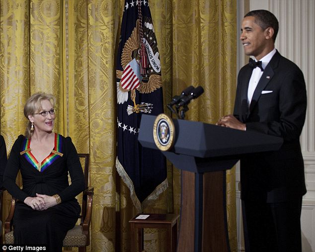 Less obvious: Meryl Streep has not been politically active like Weinstein, but was awarded the National Medal of Arts by President Obama in 2010