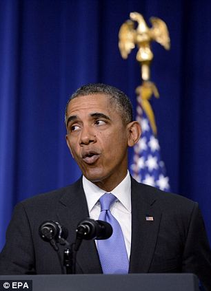 epa04024890 US President Barack Obama delivers remarks promoting expanded college opportunity during a daylong event in the Eisenhower Executive Office Building on the White House grounds in Washington, DC, USA, 16 January 2014. President Obama, First Lady Michelle Obama attended the event along with college and university presidents and leaders from nonprofits organisations, foundations, state governments, and businesses across the country.  EPA/SHAWN THEW