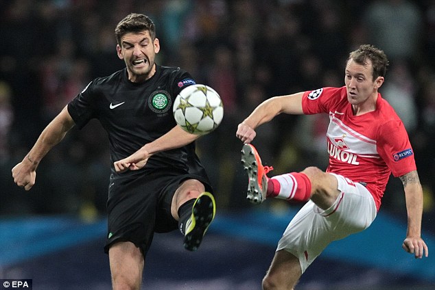 Back from the wilderness: McGeady in Champions League action for Spartak against former club Celtic in 2012