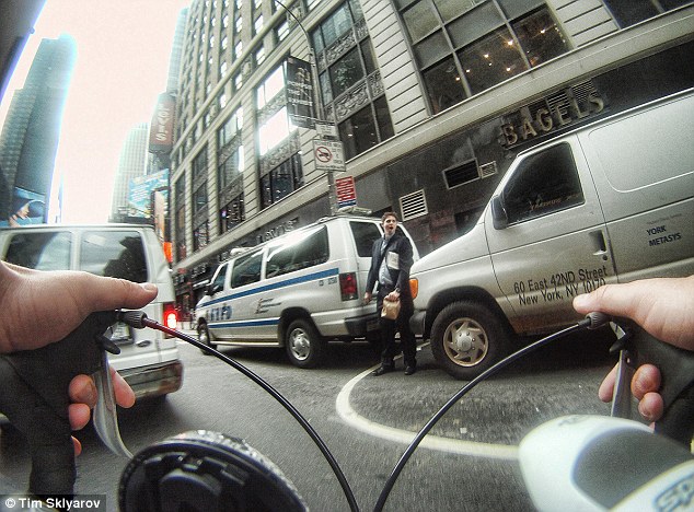 Police: New York has a strict laws when it comes to using bike lanes, so it's best to avoid the cops - even when you're not in a car