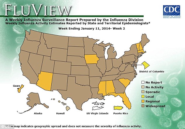 Outbreak: This year's flu virus has made its way across the entire country and has left 20 children dead so far