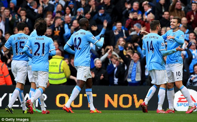 Team effort: Manuel Pellergrini insists Manchester City are getting better as the season progresses