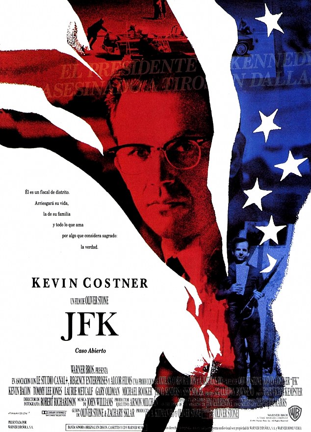 Controversial: Oliver Stone's 1991 film JFK created a new wave of conspiracy theorists after presenting a different angle of the president's 1964 assassination