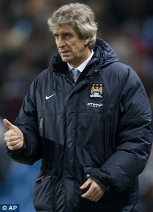 Thumbs up: Man City boss Manuel Pellegrini