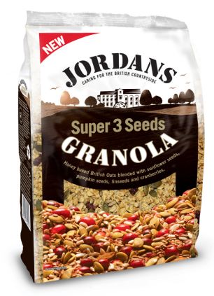 Jordans' super berry granola contains 2.5 teaspoons of sugar