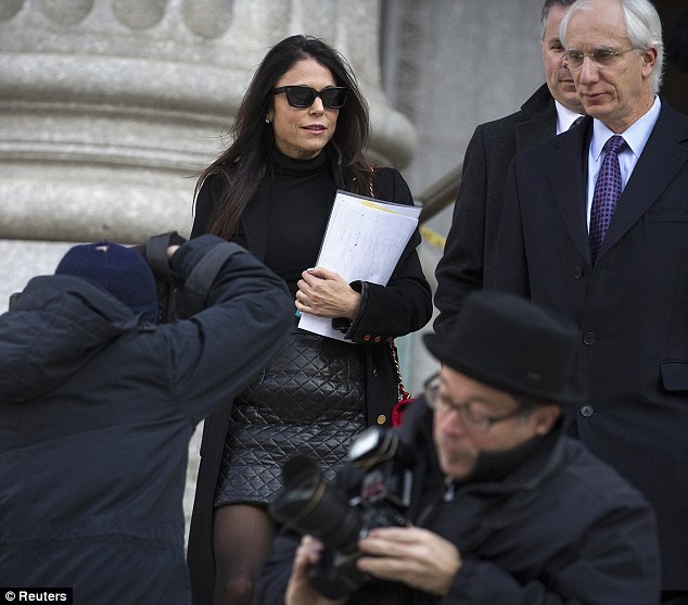 She means business! Bethenny Frankel struts out of court in New York on Froday