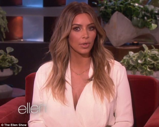 Wedding bells: Kim Kardashian revealed on Ellen on Friday that she will be getting married 'this summer'