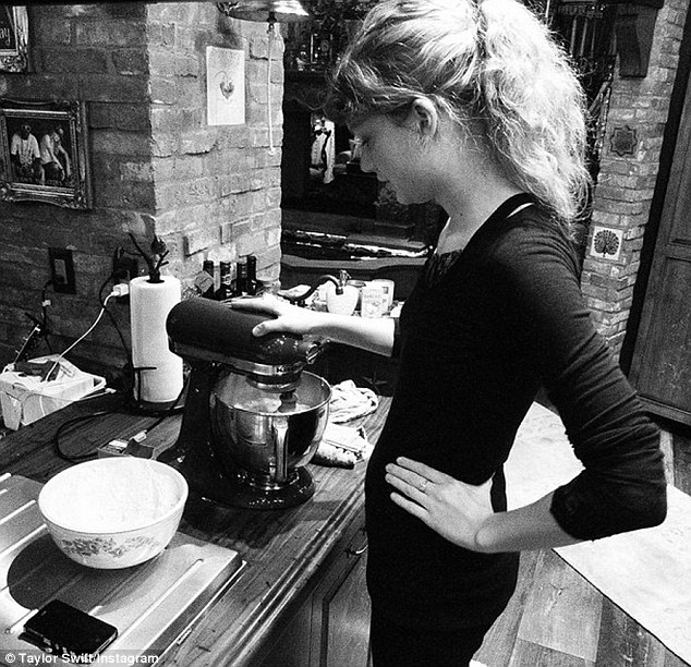 'A by myself cupcake-making party!' Fans are well aware of how much Swift enjoys baking since she frequently posts kitchen snaps of herself being domestic