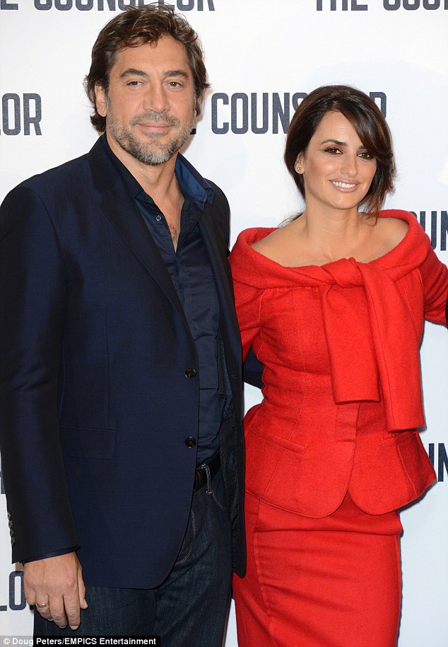 Working couple: Javier and Penelope starred in The Counselor but did not share scenes together