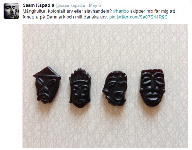 Outcry: Users such as Saam Kapadia had tweeted about the black sweets