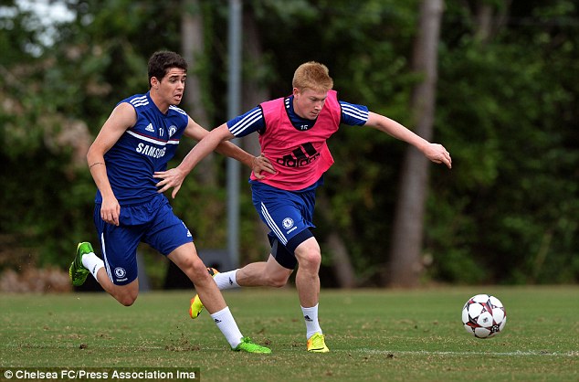 Criticism: Mourinho publicly said De Bruyne (right) was not putting in enough effort in training, something denied by the player