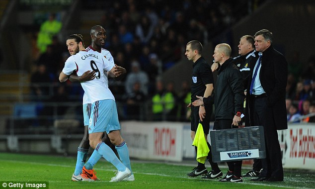 Finally: Carroll came off the bench to make his first appearance of the season last weekend