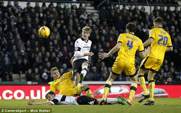 Super-sub: Striker Bamford came off the bench to make the ultimate impact on the game