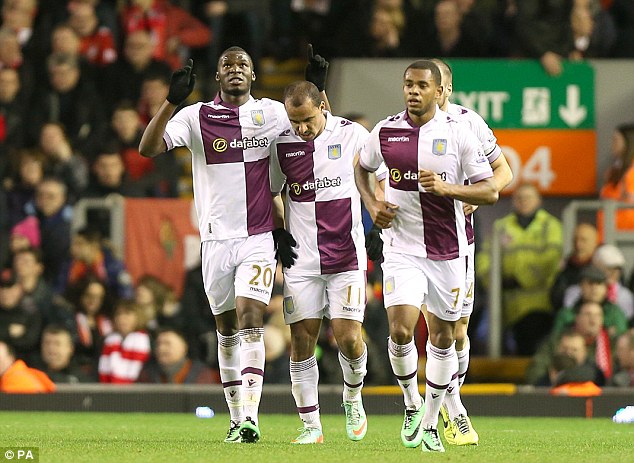 Dropped points: Aston Villa had been leading 2-0 after an excellent first-half performance