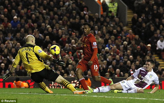 Comeback: Daniel Sturridge sparked Liverpool's comeback scoring just on the stroke of half-time