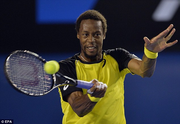 Little danger: Monfils' game has troubled Nadal in the past but he wasn't on top form here