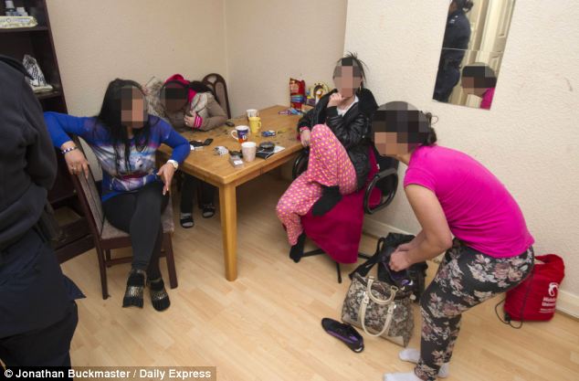 These women, aged between 21 and 26, were found in a flat above a charity shop and say they left behind abject poverty for a better life in the UK