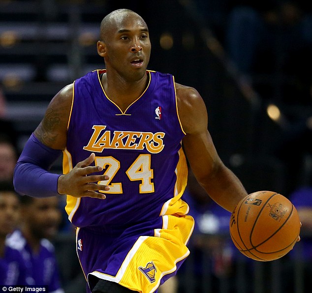 Sidelined: Kobe Bryant has only played six games this season after tearing the Achilles tendon in his left leg in April