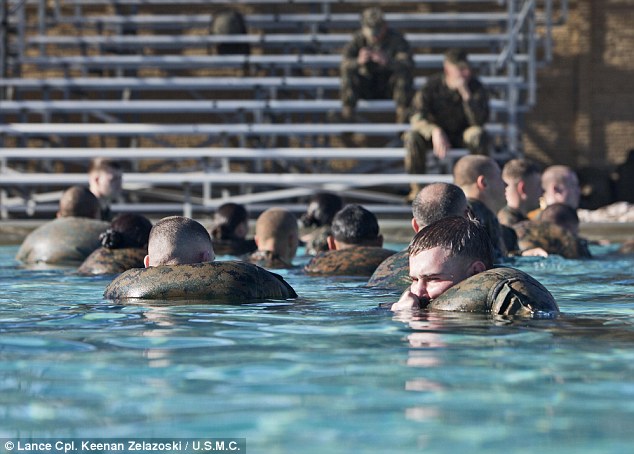 All marines must test their amphibious abilities during swim qualification