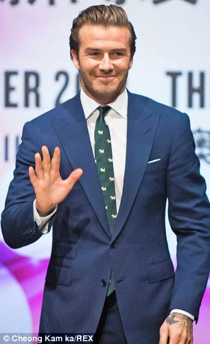 New venture: David Beckham helps promote Las Vegas Sands resorts in Macau, China