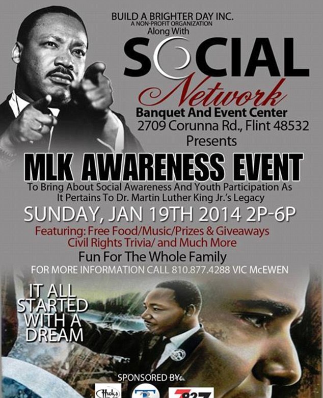 New plan: The Social Network Banquet and Event Center has organized its own Martin Luther King, Jr Day event