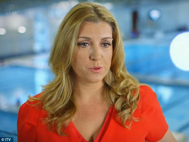 Glamour queen: Penny looked amazing as she spoke to the camera about her determination to win