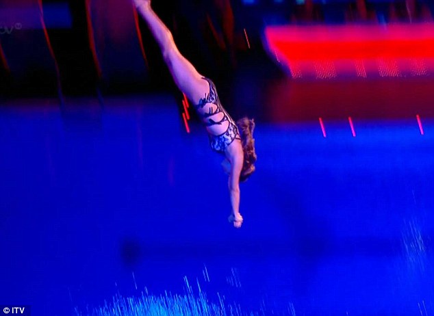 Great performance: Model Danielle did a brilliant, but simple, dive with straight arms and legs