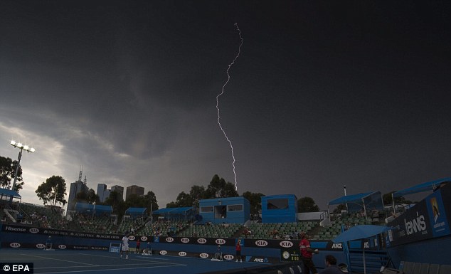 Dramatic: The first week of the Australian Open will be remembered for temperatures of up to 42C