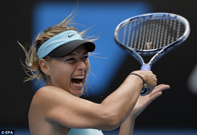 Love game: Maria Sharapova (above) and her boyfriend Grigor Dimitrov have reached the Australian Open last 16