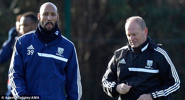 Offended: Pepe Mel (right) has picked the striker but his 'quenelle' gesture has offended many