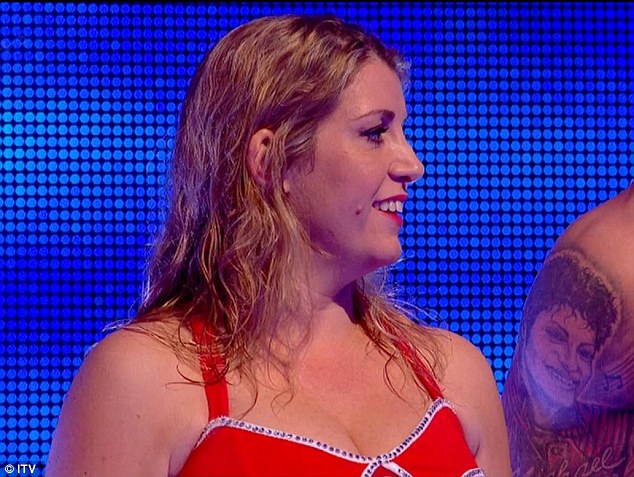 Worried: Penny looked worried as it was announced she would be taking part in the splash-off