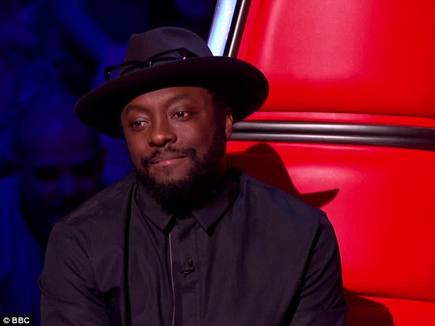 Smug: Will.i.am looked so smug with himself when he knew that he had secured two talented singers on his team, without having to fight the other judges for them