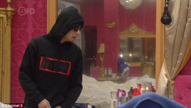 Here to stay: Meanwhile, Dappy decided that he was going to stay in the house after initially claiming he was going to leave over his embarrassment at being labelled a 'dunce' in a task the previous day