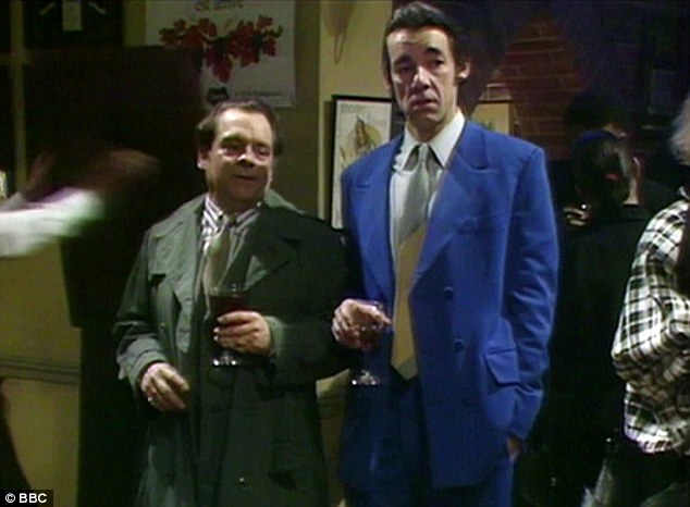 Trigger: The role by Emily's father in Only Fools and Horses, with David Jason, left, was his most enduring