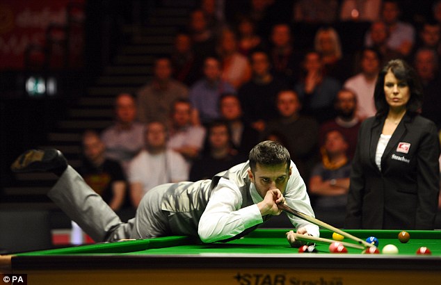 Comfortable: Mark Selby put out Shaun Murphy and only lost one frame in the process