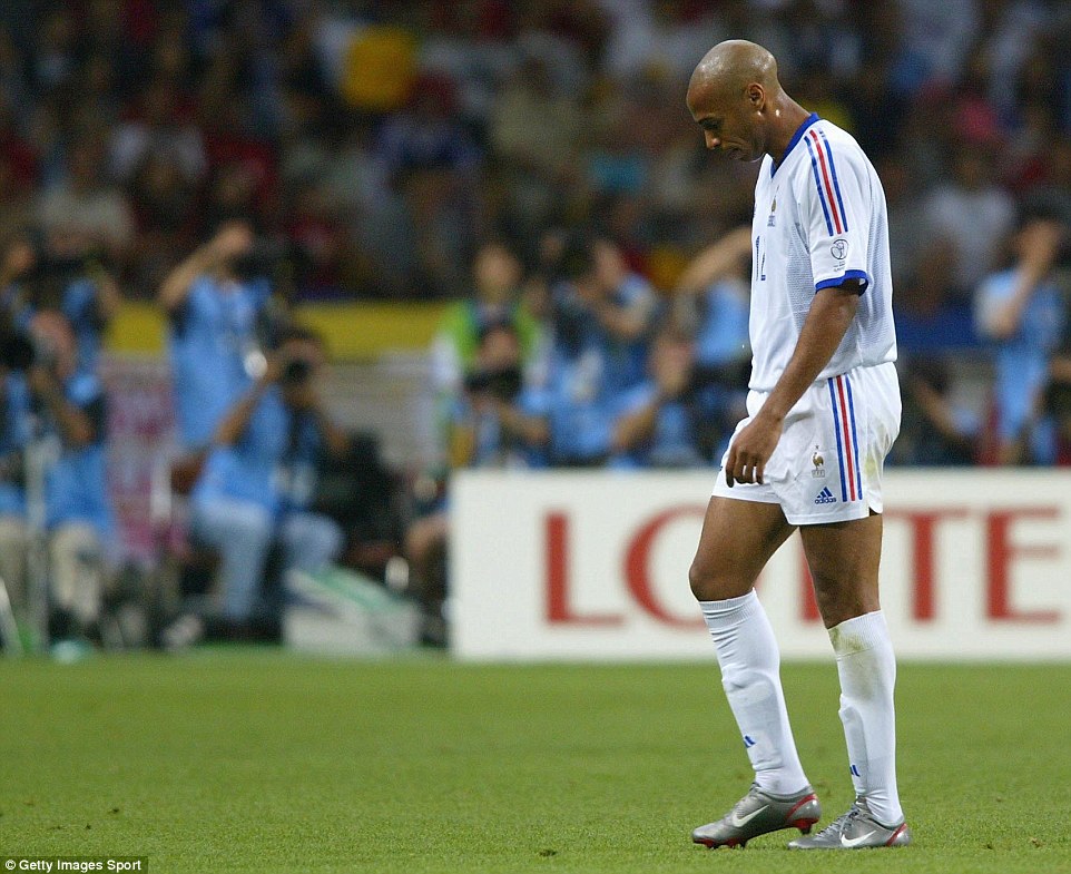 The 2002 World Cup was a colossal disappointment for Henry and France as the defending champions crashed out in the group