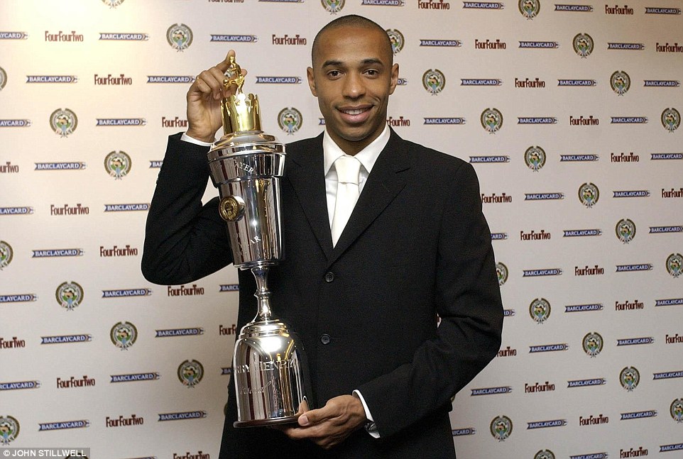 Henry was voted PFA Player of the Year by his peers in April 2003. He won the award twice and was named in the best team sic time