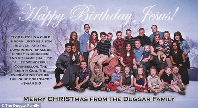 Happy birthday, Jesus: The Duggar Family released their Christmas card