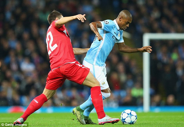 City's Fernandinho has become Manuel Pellegrini's anchor in the club's midfield this season